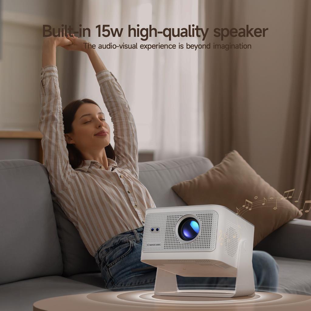 Magcubic Android 14 Auto Focus HY350Max Voice Control Projector Native 1080P Support 8K With Wifi6 BT5.4 2+16G Movie Outdoor