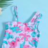 One-Shoulder Floral Strappy Swimsuit