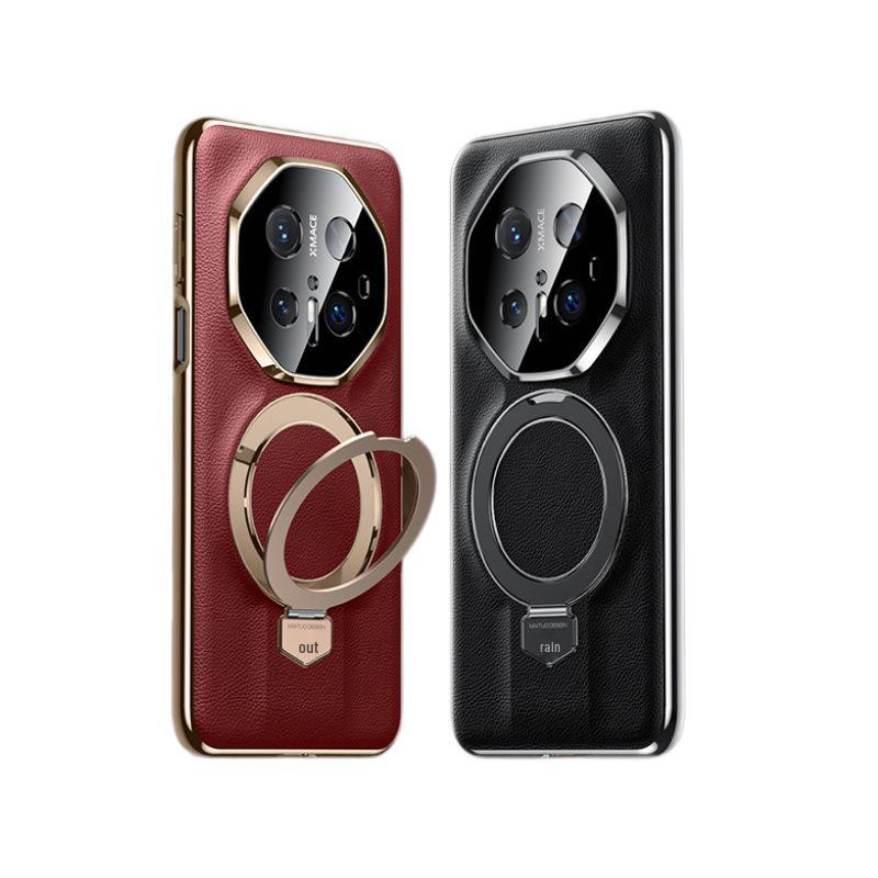 Кожаный чехол для телефона Huawei Mate70 RS: Магнитная подставка, Защитная, Совместимая с 60RS Porsche Design