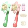 23 Hole Sunflower Bubble Machine 2 In 1 Fan And Bubble Blower With Cute Flower Shape Automatic Bubble Blowing Wand for Kids