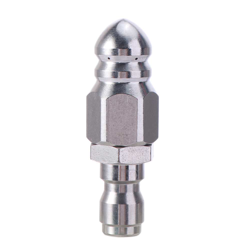 Water Rat Head High-pressure Nozzle Silver Rotating Nozzle Sewer Jetter Hose Nozzle Home