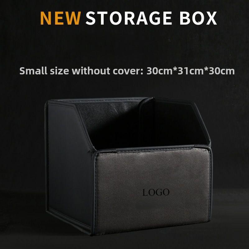 Car Large Capacity Storage Box Trunk Multifunctional Folding Leather Material Storage Box Suitable for Polestar 1 2 3 4