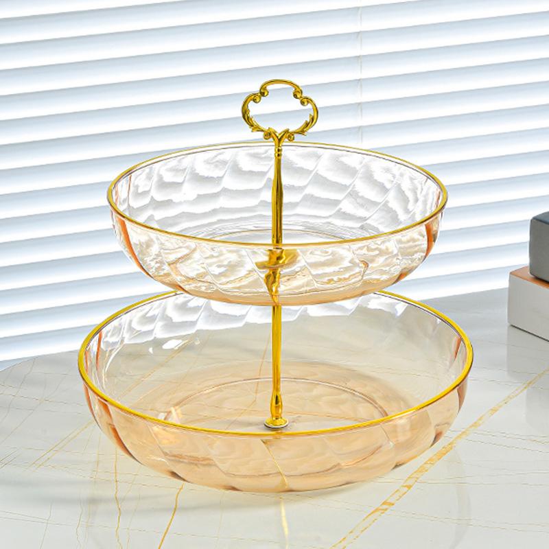 Для подачи еды поднос большой емкости поднос для закусок пластиковая двухслойная фруктовая тарелка