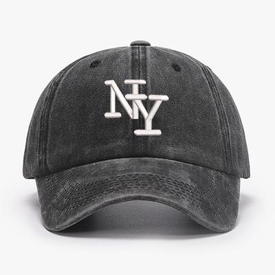 Вышитые буквы NY Бейсболки New York Vintage Мужские Женские Выстиранные Защитная шляпа от солнца Спортивная Рыбалка Кепка с козырьком Папина шляпа