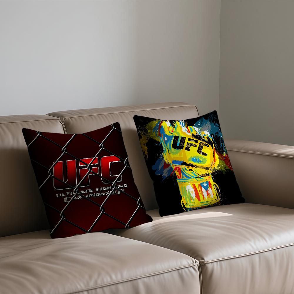 Подушка с изображением боксерского матча U-UFC Квадратная наволочка для дивана Повседневная, приятная для кожи, удобная наволочка