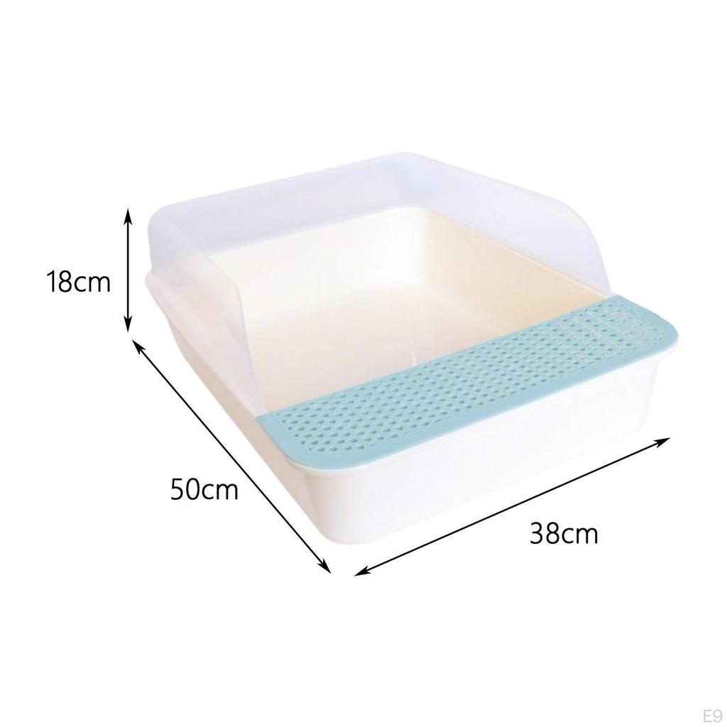 Open Tray Cat Toilet Wear Resistant with High Side Non Anti Splashing Kitty Litter Box Sandbox for