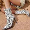 Fashion New Fall Pointed Toe Heeled Boots 2025 Spice Girls Plus Size Mid-Cone Boots