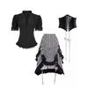 Medieval Retro Striped Pirate Dress, Women's Steampunk Dress gothic shirt dress cos Suit