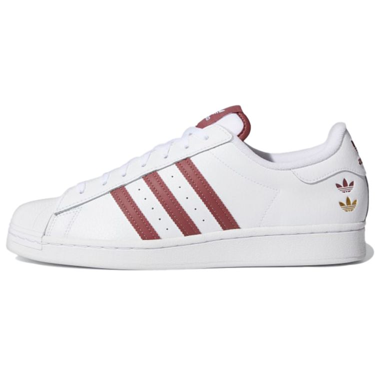 Adidas Кроссовки унисекс Superstar White Quiet Crimson Cloud-White с золотой фольгой GY0976