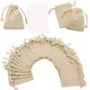 50 Pcs Mini Burlap Natural Linen Jute Sack Drawstring Gift Bags Jewelry Pouch