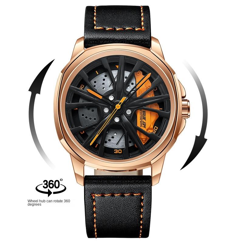 SVJ Wheel Hub Watch Men's Original Imported Hollow Forging Car Modified Calipers