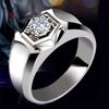 Ring Men's Stylish Ring 2 Carat Elegant Men's Diamond Ring Personality Handsome Business Domineering Gentleman Ring