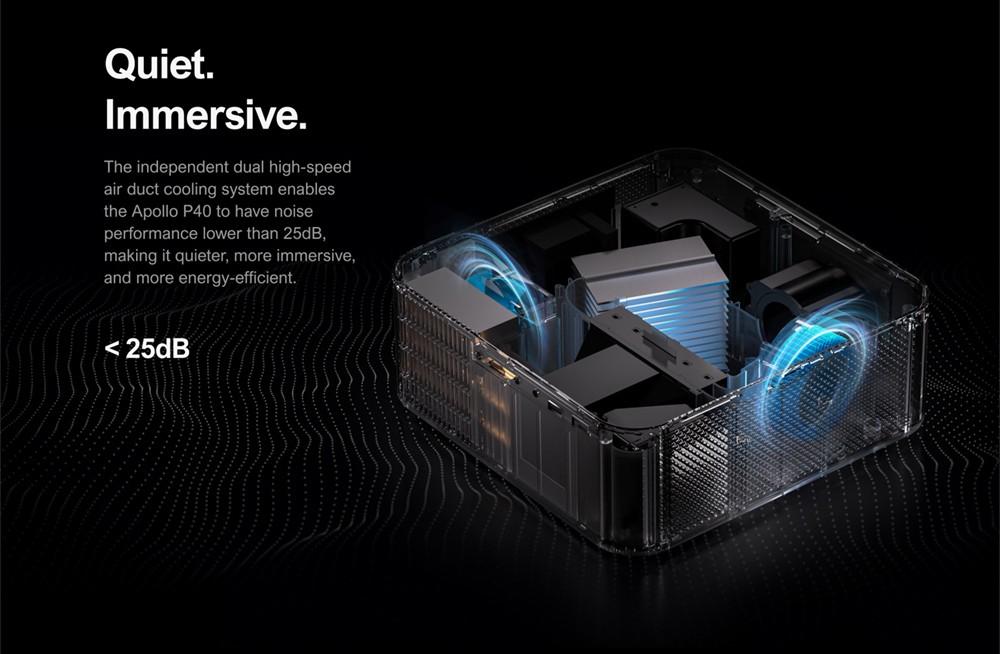 Ultimea Apollo P40 LCD Projector, Full HD Native 1080P 700 ANSI Lumens, 5G WiFi, Keystone Correction, Bluetooth 5.0 Grey