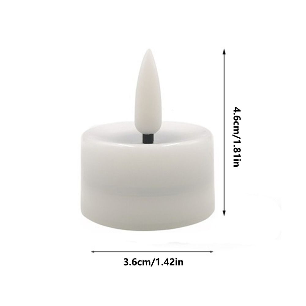 12 шт. Светодиодные свечи на батарейках, мерцающие, без пламени, окружающие светильники, экологичные круглые светодиодные свадебные свечи