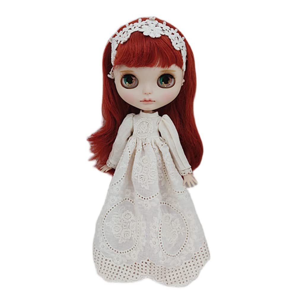 Rakulifey Blythe Одежда Наряд Одежда Платье Нео Блайт Костюм Бежевый Для Obitsu 24