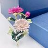 Women Colorful Floral Brooches Pink Enamel Daisy Rose Flower Collar Brooch Pin For Women PD1907