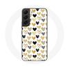 Case for Samsung Galaxy S22 - MANIACASE - Flexible - Abstract - Hearts - Black Yellow Grey