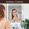 Miroir de salle de bain - NETTLIFE - 50x70 cm - LED dimmable 3000K-6500K - Désembuage &amp; horloge - IP44 tactile