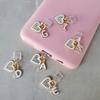 Light Luxury Sparkling Diamond Letter Heart Phone Dust Plug Interface Protection Decorative Hanging Ornament