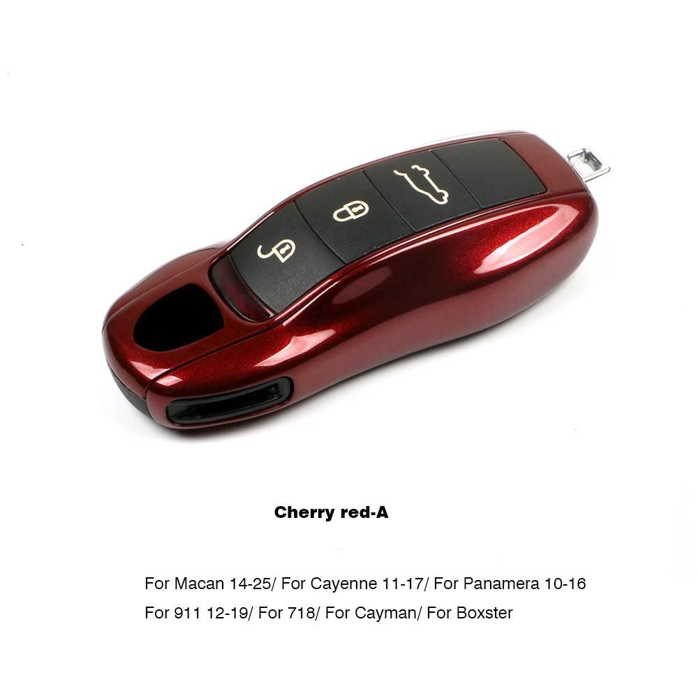 UZAI1 For Porsche Panamera Cayenne Macan 718 Cayman Boxster 911 Taycan Car 92 Personalized Key Case Protective Shell Remote Fob Cover
