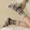 Winter Wool Socks Thickened Socks Retro Ethnic Style Couple Style Warm Mid-Calf Terry Socks
