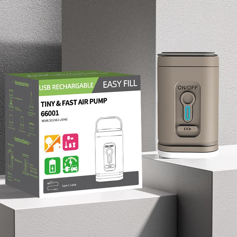 Новый USB-литиевый аккумулятор для освещения, электрический насос, портативный воздушный насос для улицы, зарядка и накачка, электрический воздушный насос двойного назначения