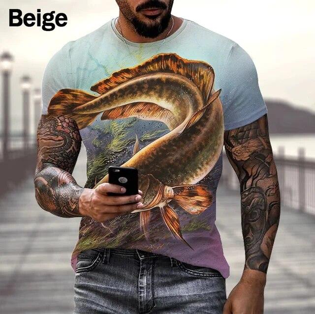 Футболка с 3D принтом для хобби, ловли карпа, мужская модная индивидуальная футболка с круглым вырезом и короткими рукавами