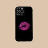 Чехол для мобильного телефона iPhone 17 16 15 14 13 12 11 X XR XS Air Pro Max Plus Mini, прозрачный TPU, с рисунком "Милые губы", цветной