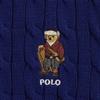 Свитер Polo Ralph Lauren с круглым вырезом, кабельной вязки, хлопковый, с вышивкой медведя, с длинным рукавом, детский свитер 323981626-001