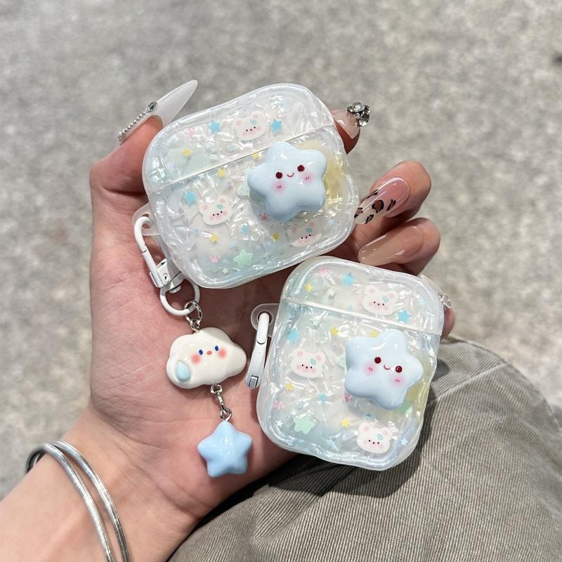 Shell pattern cloud for AirPods 1 protective case apple bluetooth wireless 1/1 generation pro1 earphone cover cute