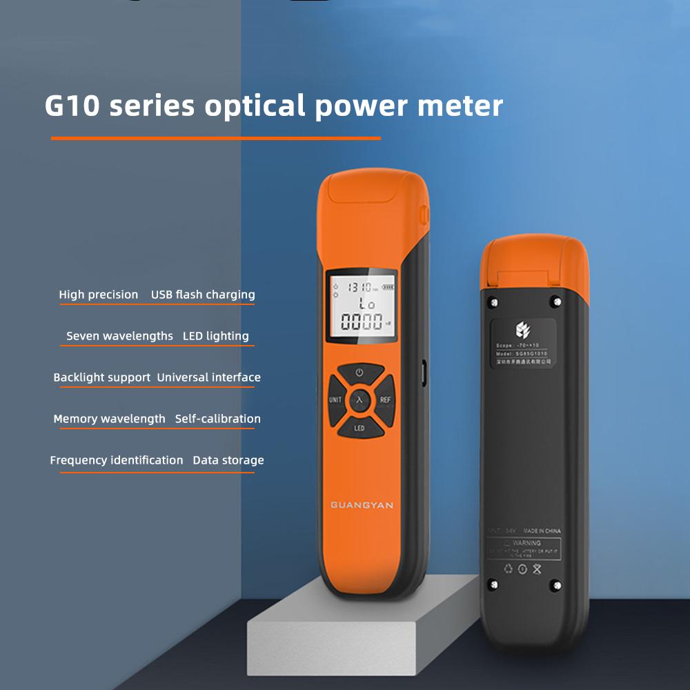 G10 Мини Оптический Измеритель Мощности Высокоточный FC/SC/ST Универсальный USB Перезаряжаемый Портативный Оптический Измеритель Мощности с Фонариком
