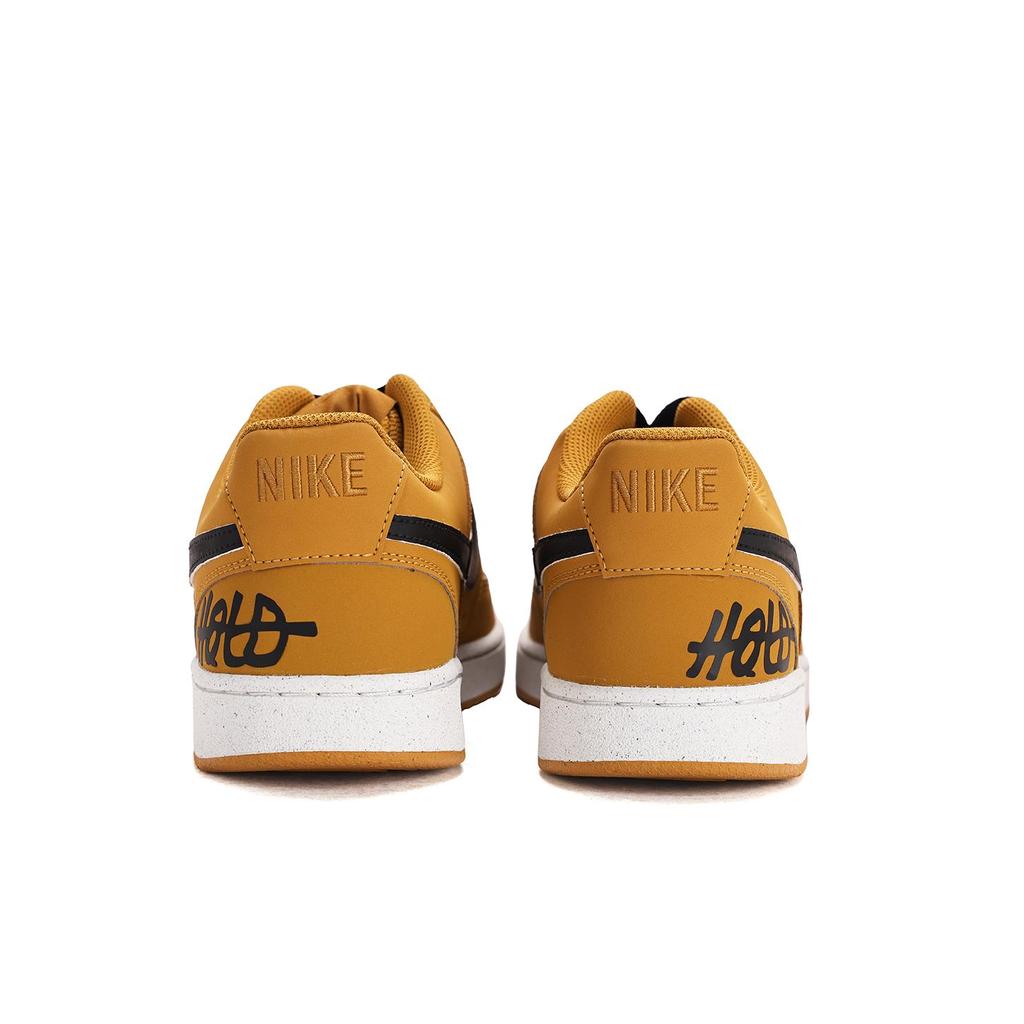 Nike Court Vision V2 Coverage Abrasion Resistant Slip Resistant Low top Skateboard Shoes Unisex Yellow Black HV8139-700(Team59-)