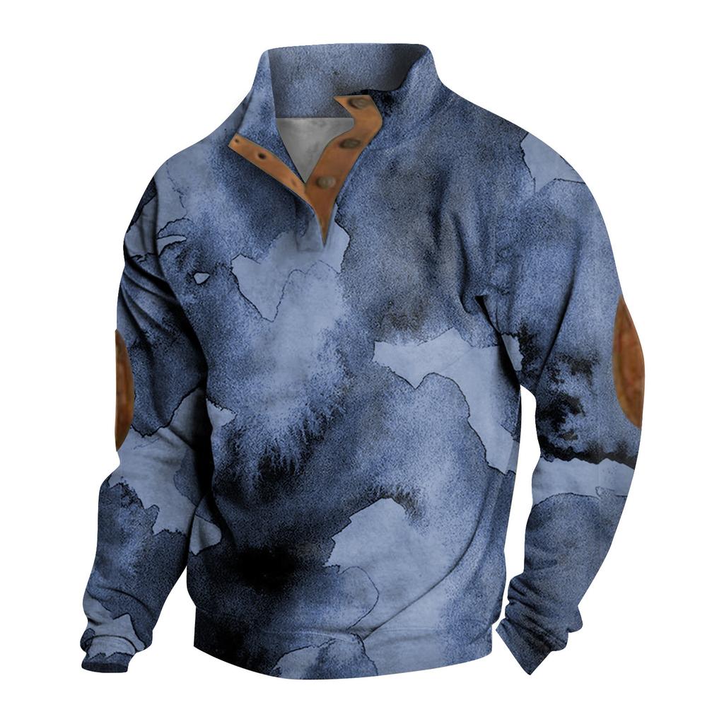 Мужская толстовка с воротником-стойкой на открытом воздухе, повседневные свитера, топы