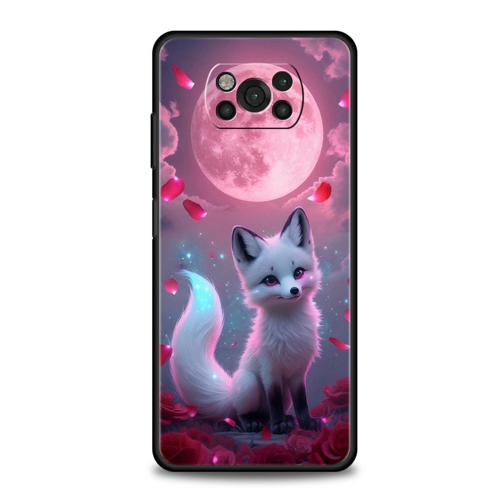 Чехол для телефона Красная Лиса для Xiaomi Poco F7 Ultra F6 F5 F4 F3 X6 X5 X4 X3 NFC C51 C55 M4 GT 5G Мягкий ТПУ Корпус Fundas Capas Сумки