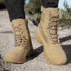 Мужские пустынные боевые ботинки боковая молния мужские ботинки для улицы мужская обувь для хайкинга тренировочные тактические ботинки износостойкая мужская обувь