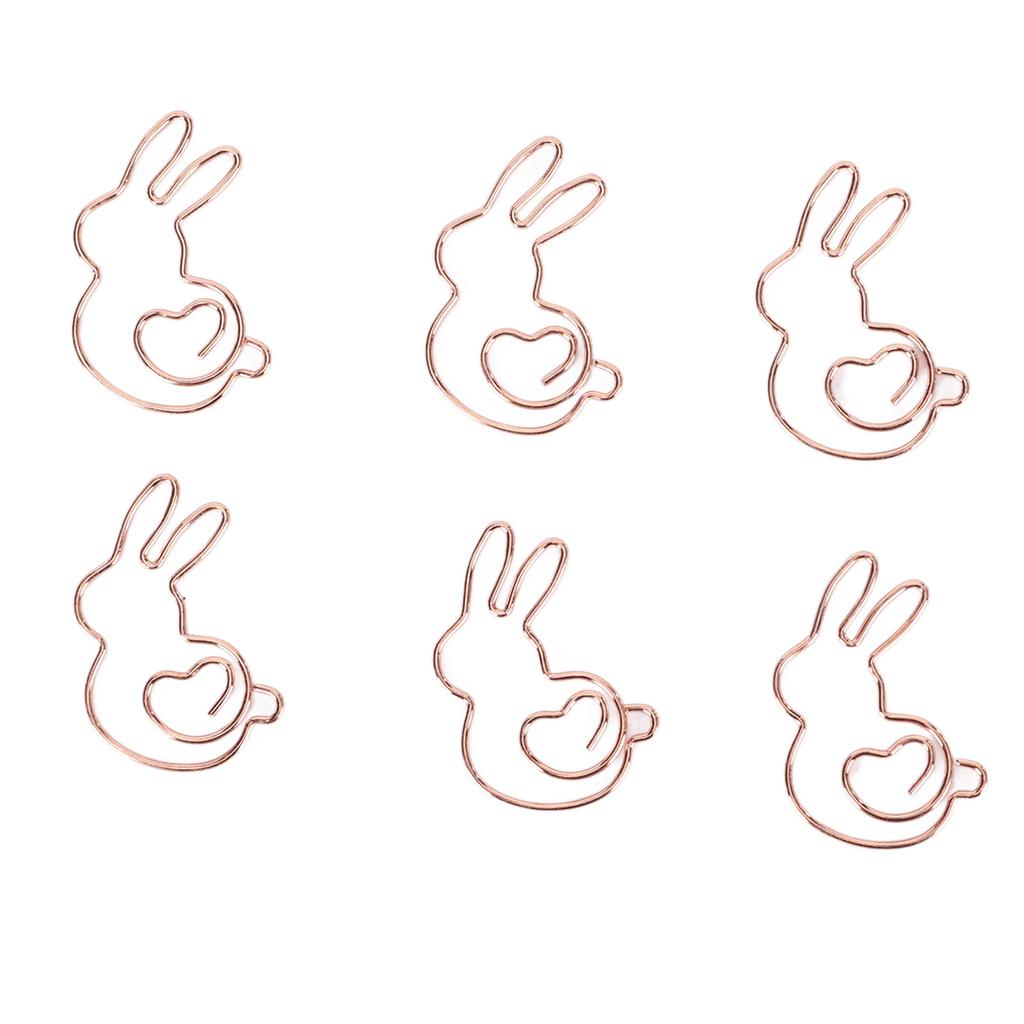 160 шт. детские скрепки в стиле кролика, сглаживающие прочные металлические изысканные золотые милые скрепки для 