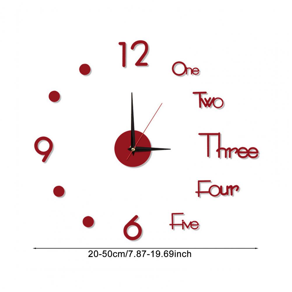 3D DIY Wall Clock Simple Installation Quiet Wall Clock Battery-Powered Modern Nordic Wall Clock for Living Room Bedroom