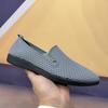 Новые тканевые сетчатые туфли мужские дышащие на мягкой подошве повседневные и легкие на одной педали для среднего и пожилого возраста мужские