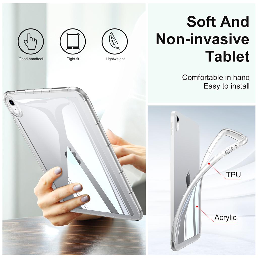 Мягкий чехол TPU для iPad Air 5 4 10,9 дюйма 10,5 2022 г. Ультратонкий защитный чехол для iPad Pro 11 iPad 10,2 ipad9.7 mini7 8,3 дюйма