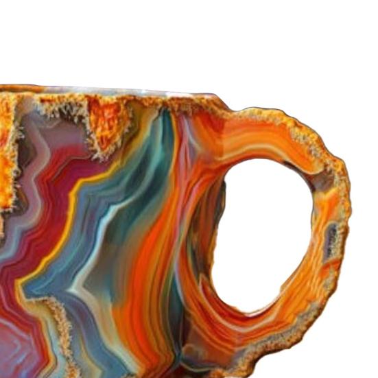 Кружка из искусственной минеральной хрустальной смолы на 11 унций с удобной ручкой, термостойкая, большой емкости, пищевая, многофункциональная, цветная, для чая, молока, кофе, воды