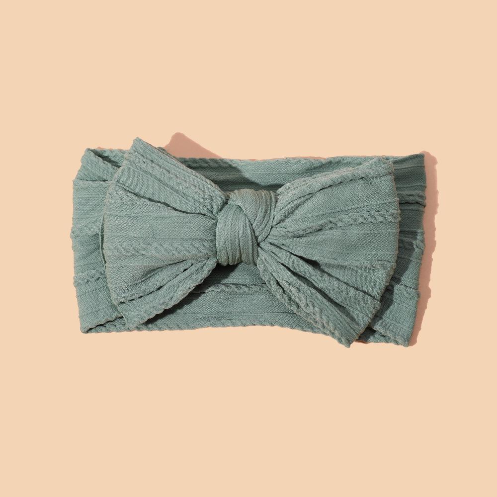 Европейская и американская детская двухслойная повязка на голову с бантом - Мягкий нейлон, защита родничка младенца