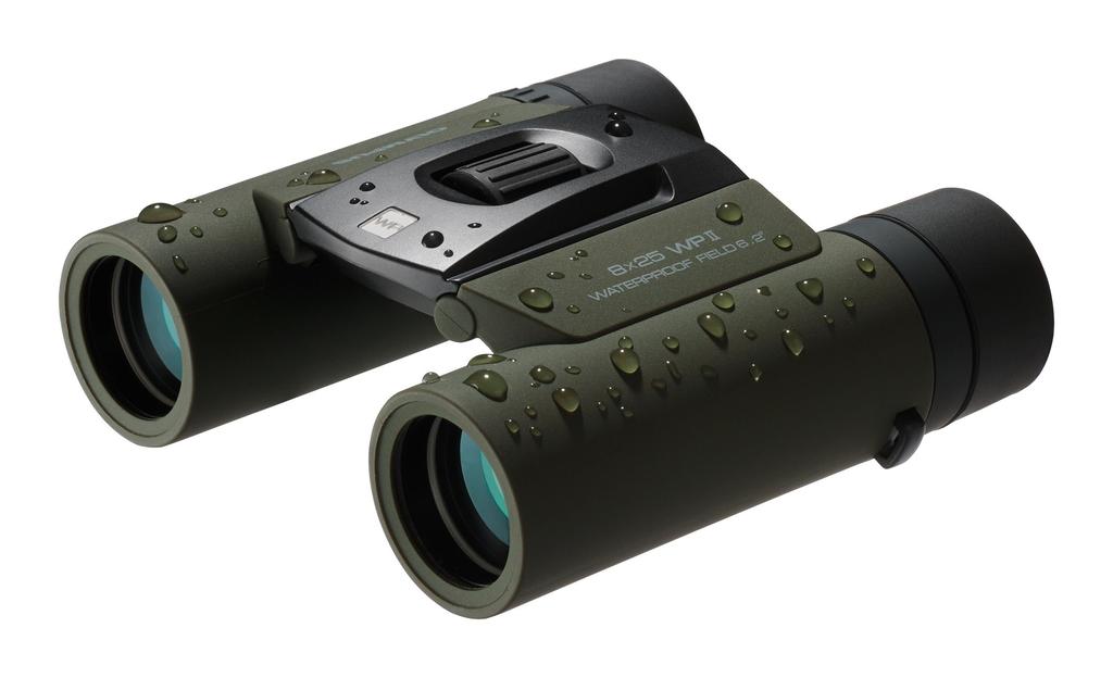 OLYMPUS 8x25 Binoculars, Compact, Lightweight, Waterproof, Green, 8X25WP II GRN