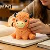 Stress Relieving Gadget Highland Cow Relief Toy, Squeezable Cattle Sensory Soft Toys Ball Fidget Toy for Office Home and Classroom Adults Kids Balls