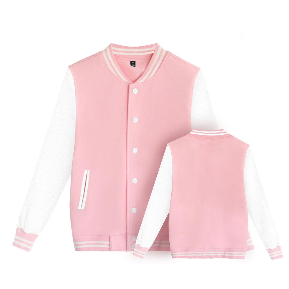 Black Pink Baseball Jacket Men Women Hip Hop Harajuku Jackets Coats