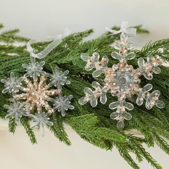 Рождественское акриловое подвесное украшение с блестками Прозрачный Олень Бабочка Тыква Карета Снежинка Стрекоза