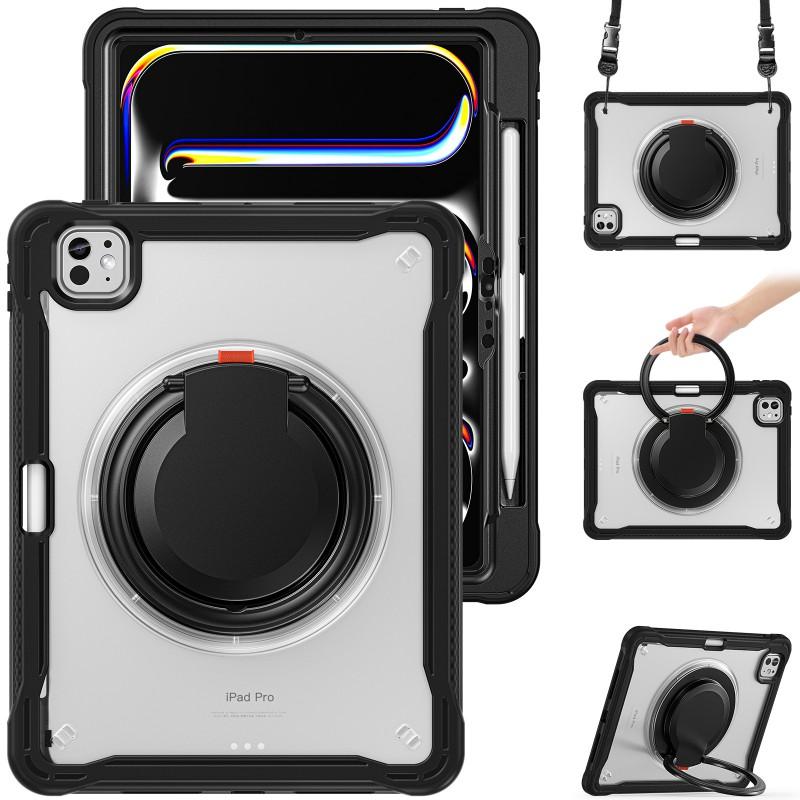 IPad Pro 11-inch 12.9-inch Rotating Stand Case With Wrist Strap Full-Body Shockproof PC Cover Travel Office Use