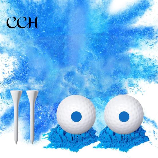Unique Gender Reveal Idea Golf Ball with Tee Exploding Exquisite Craftsmanship Set Powder Explosion Announcement Party Themed Decoration Safe Option