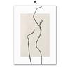 Minimalism Line Girl Heart Geometric Abstract Wall Art Canvas Painting Living Room Decoration Posters And Prints Wall Pictures