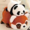 20-40cm Creative Cute Animal Transformed Plush Toy Pentant Turn Panda Into Raccoon Plush Toy Christmas Gift for Boys and Girls