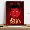 Rapper Natanael Cano Classic  Calligraphy HD Canvas Poster living room bedroom bar aesthetic decoration